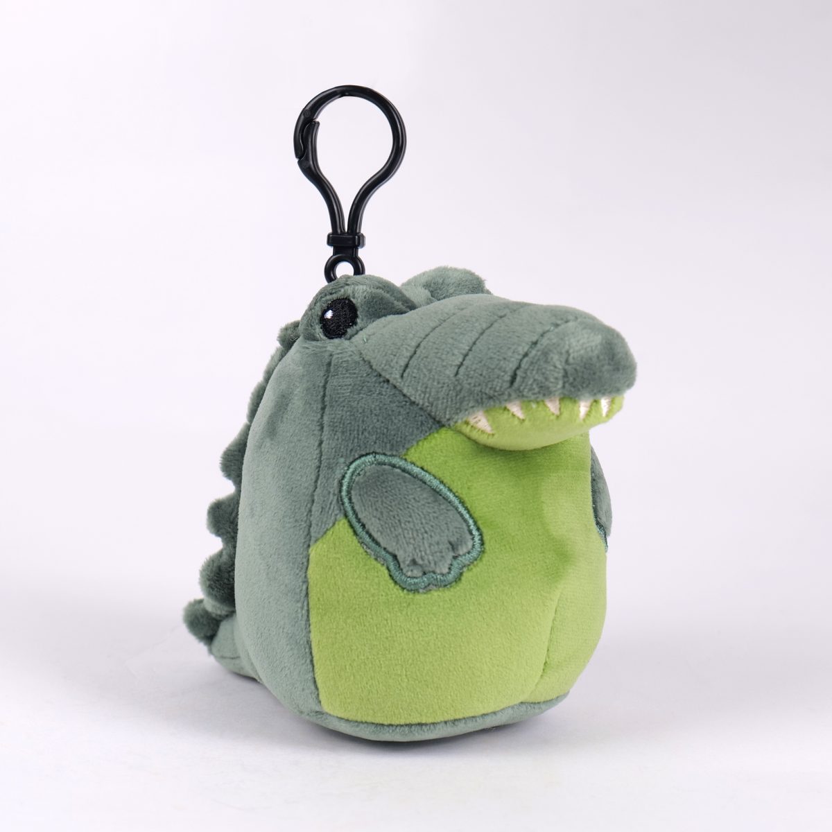 Gator plush backpack clip